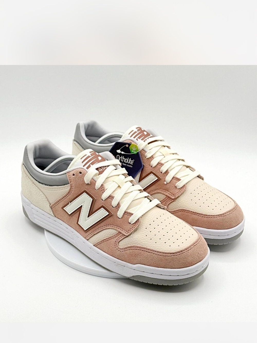 New Balance 480 brown beige Cream & Tan Low-Top Sneakers